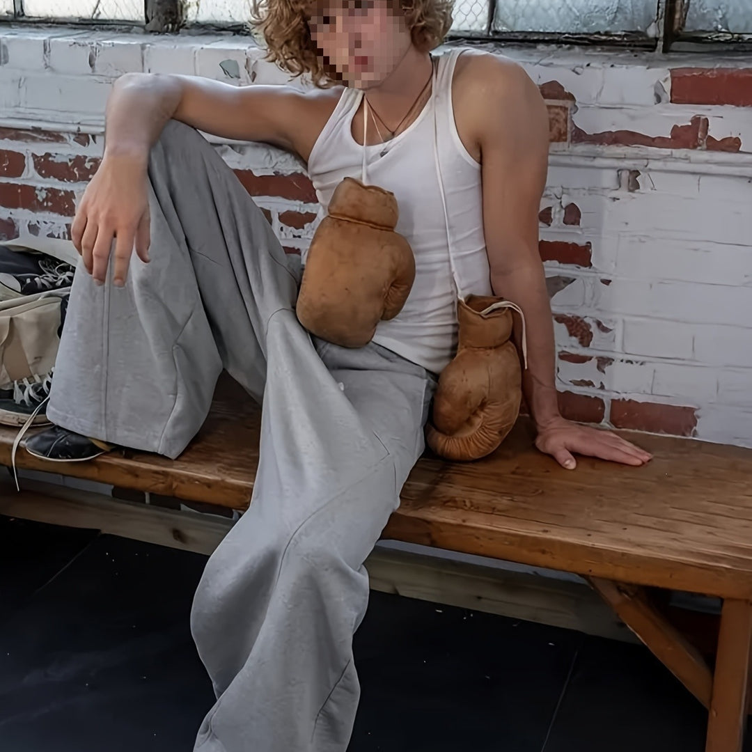 Damen Weite High‑Waist Baggy‑Jogginghose mit Tunnelzug, elastischem Bund und aufgesetzten Taschen Echoarchiv