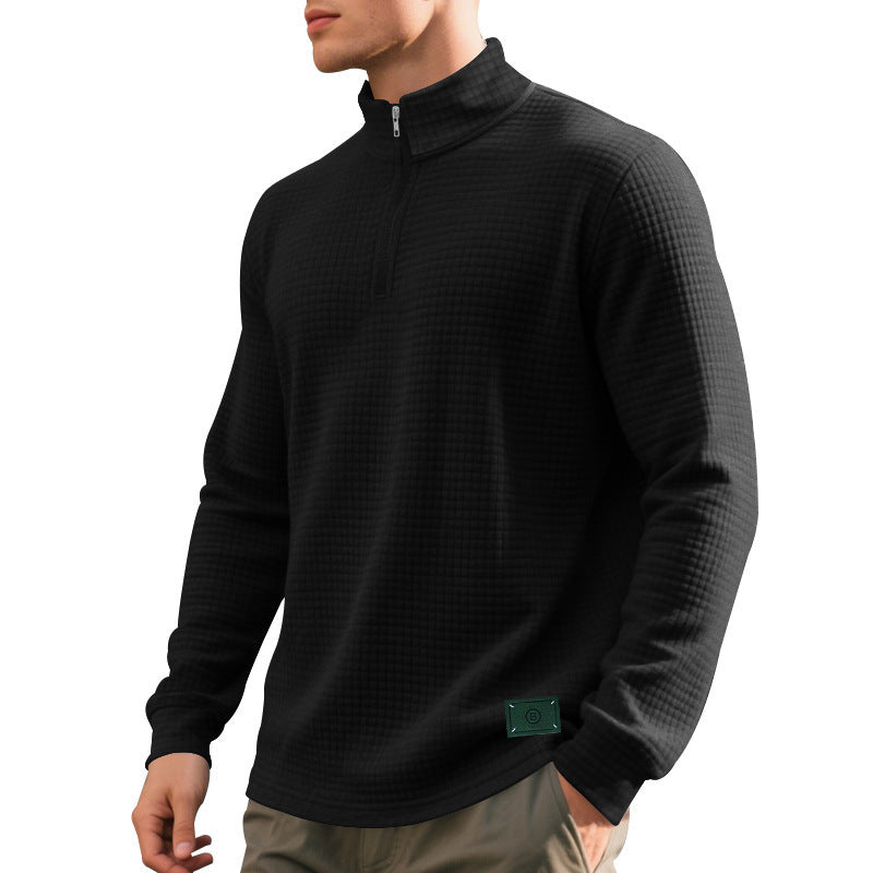 Herren modischer Pullover mit halbem Reißverschluss Echoarchiv