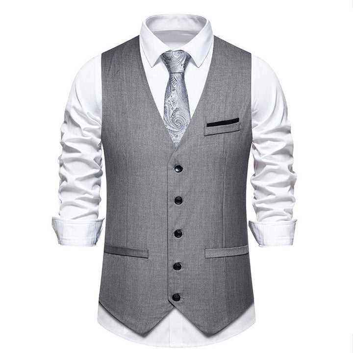 Herren elegante Anzugweste mit feiner Struktur und hochwertigem Material Echoarchiv