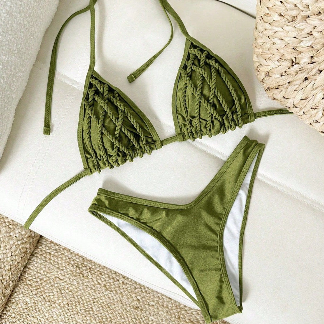 Damen geflochtener Triangel-Bikini – Maréssa