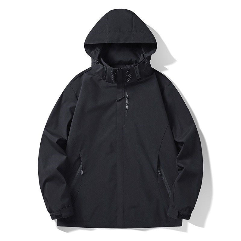 Herren Leichte Softshell-Funktionsjacke mit atmungsaktivem Meshfutter und verstellbarer Kapuze Echoarchiv