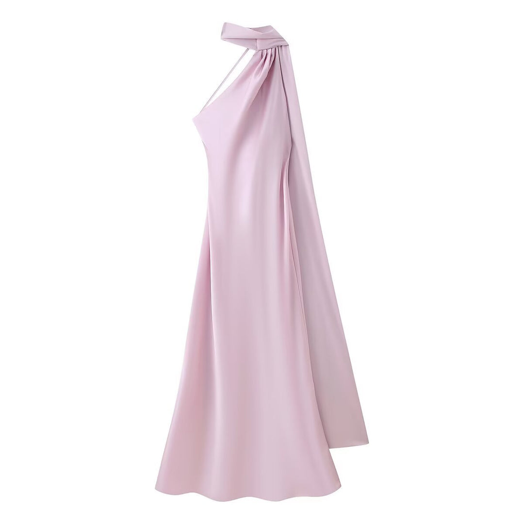 Damen Maxikleid mit elegantem Halterneck und fließendem Schnitt Echo Archiv