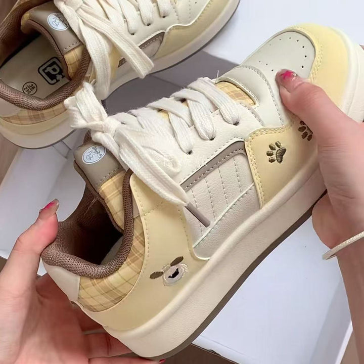 Damen Freizeitsneakers mit karierter Applikation und weicher Polsterung Echo Archiv
