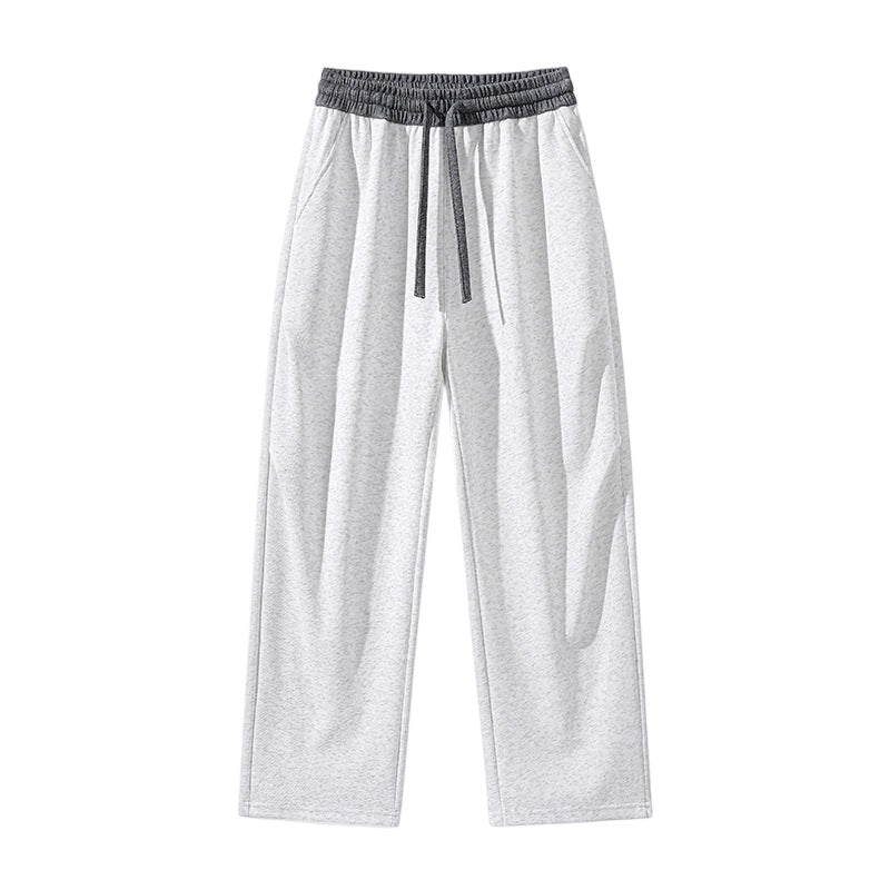 Herren Gerade geschnittene Lounge-Jogginghose mit elastischem Kordelbund & Seitentaschen Echoarchiv