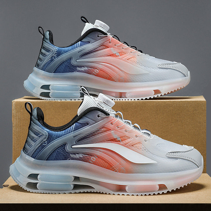 Unisex luftgepolsterte Hybrid-Sneaker mit transluzenter Hohlkammer-Zwischensohle und Drehverschluss – Norré