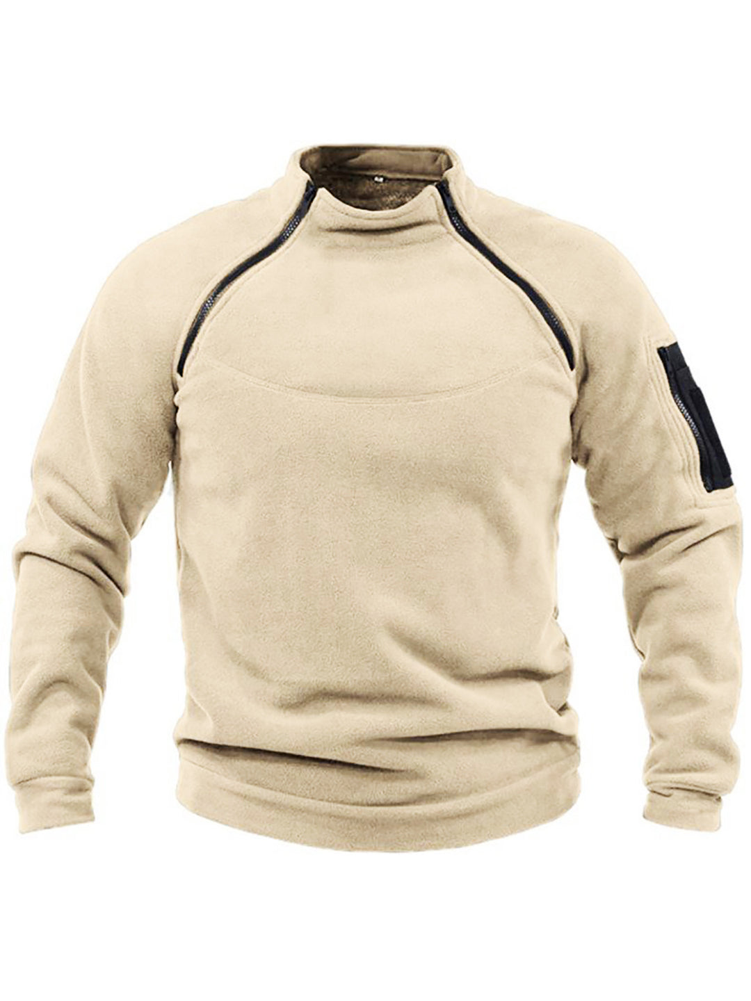 Herren Thermo-Fleecepullover mit hochschließendem Kragen und praktischen Taschen Echoarchiv