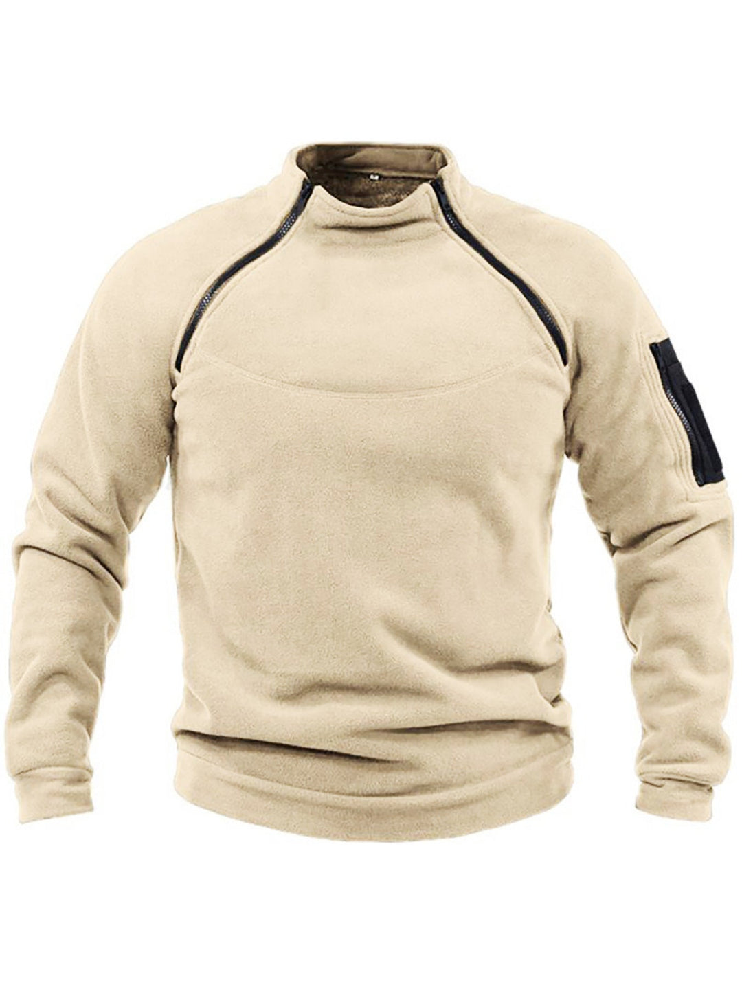 Herren Thermo-Fleecepullover mit hochschließendem Kragen und praktischen Taschen – Marzano