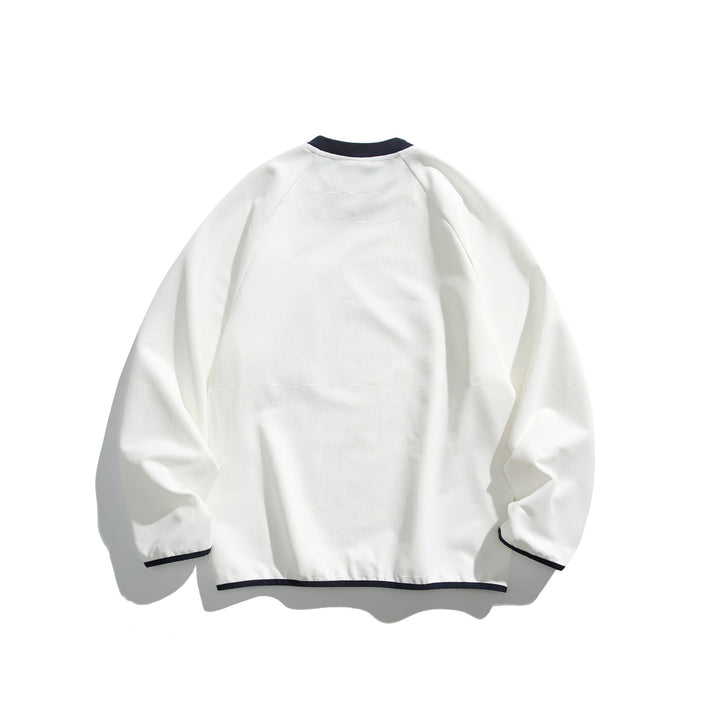 Unisex Boxy‑Sweatshirt mit technischer Rippsstruktur, aufgesetzter Reißverschluss‑Brusttasche und geripptem Saum Echoarchiv