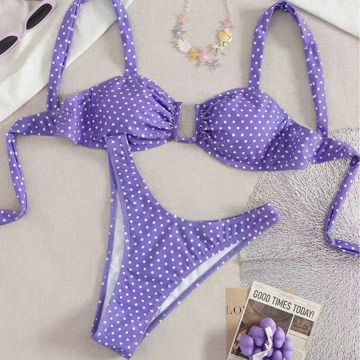 Damen Bikini mit gepolstertem Oberteil und verspieltem Punktedesign Echo Archiv