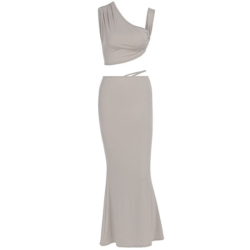 Damen Elegantes Wickelkleid mit asymmetrischem Schnitt und figurbetontem Design Echo Archiv