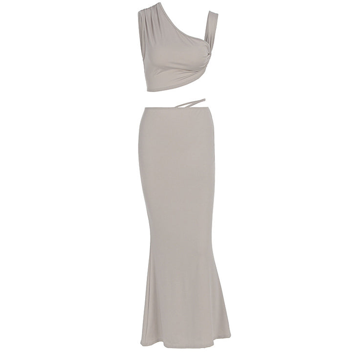 Damen Elegantes Wickelkleid mit asymmetrischem Schnitt und figurbetontem Design Echo Archiv
