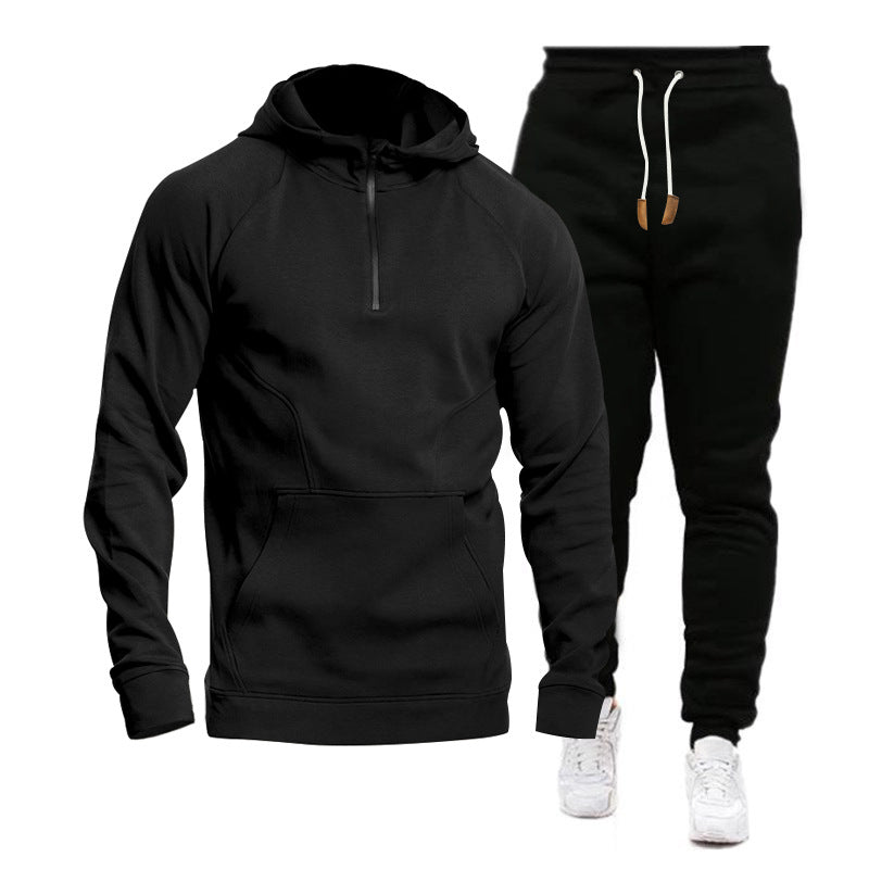 Herren Sweatpants und Kapuzenshirt Set mit modernem Schnitt und funktionalen Taschen Echoarchiv
