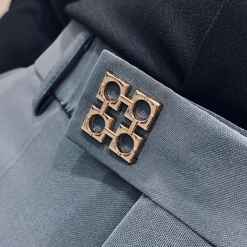 Herren nan moderne tapered Anzughose mit Bügelfalte, Stretchkomfort und verdecktem Hakenverschluss Echo Archiv
