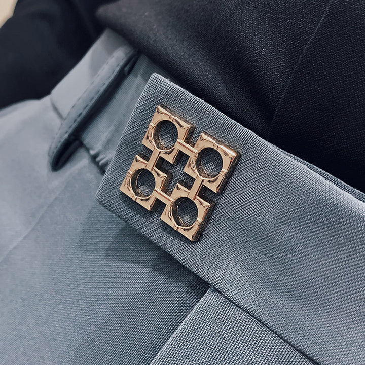 Herren nan moderne tapered Anzughose mit Bügelfalte, Stretchkomfort und verdecktem Hakenverschluss Echo Archiv