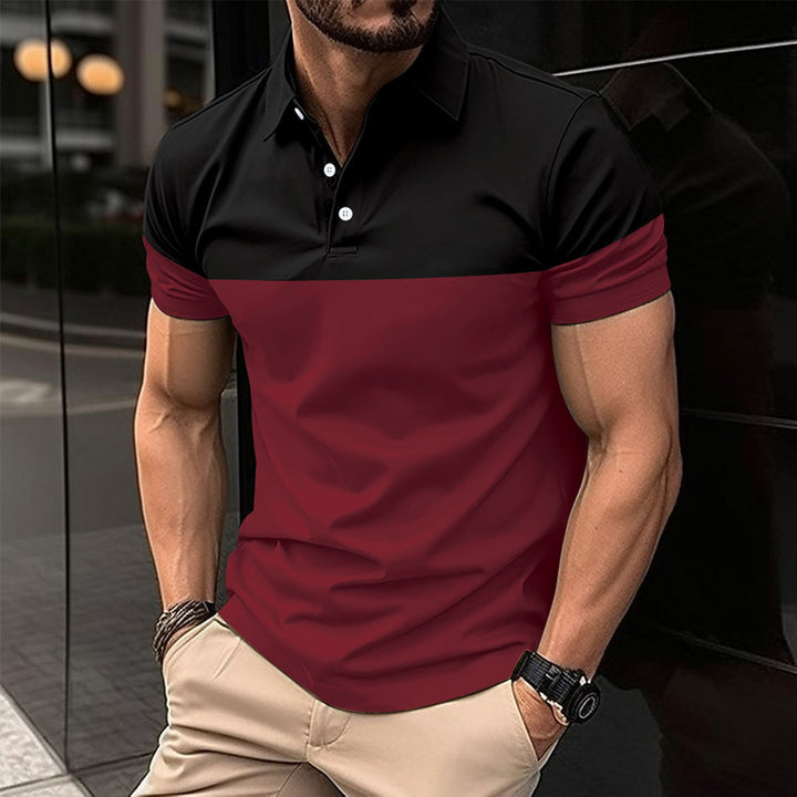Herren Poloshirt mit modernem Farbblock-Design und komfortablem Schnitt Echoarchiv