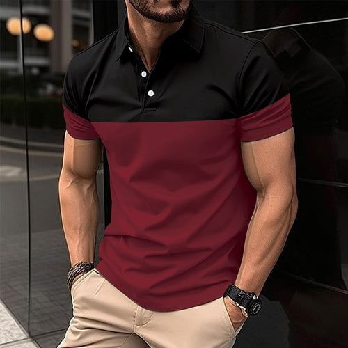 Herren Poloshirt mit modernem Farbblock-Design und komfortablem Schnitt Echoarchiv
