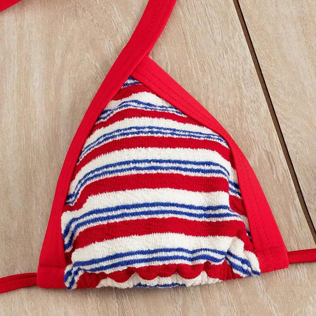 Damen Triangel-Bikini mit sportlichen Streifen Echo Archiv