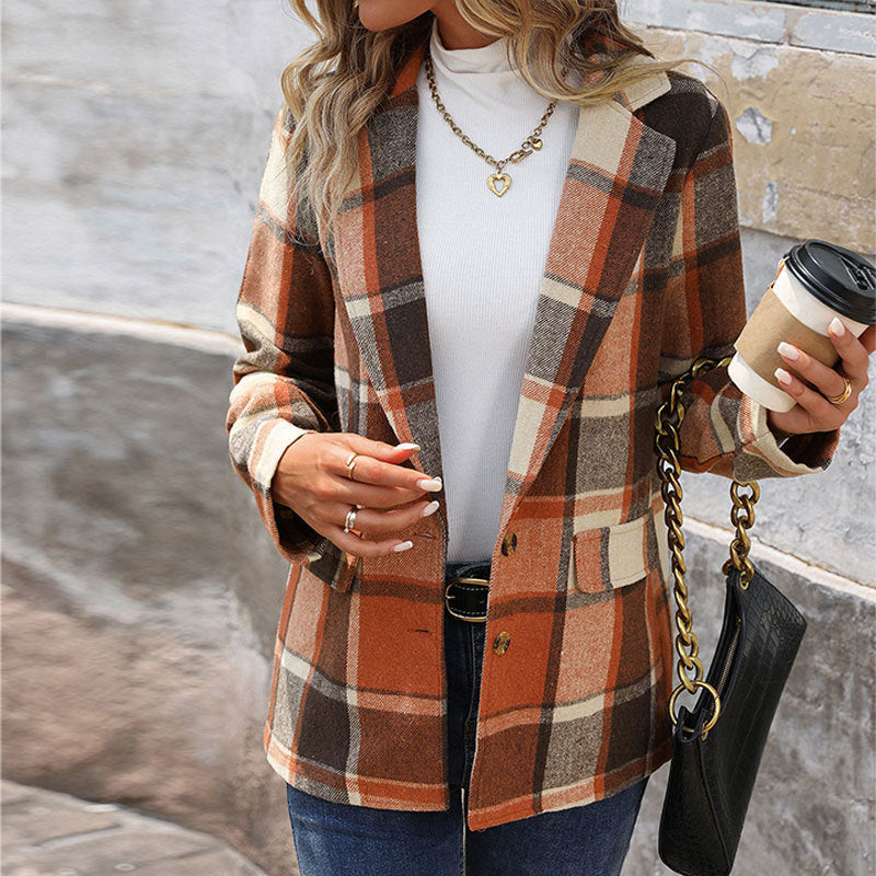 Damen Plaid Blazer Echo Archiv