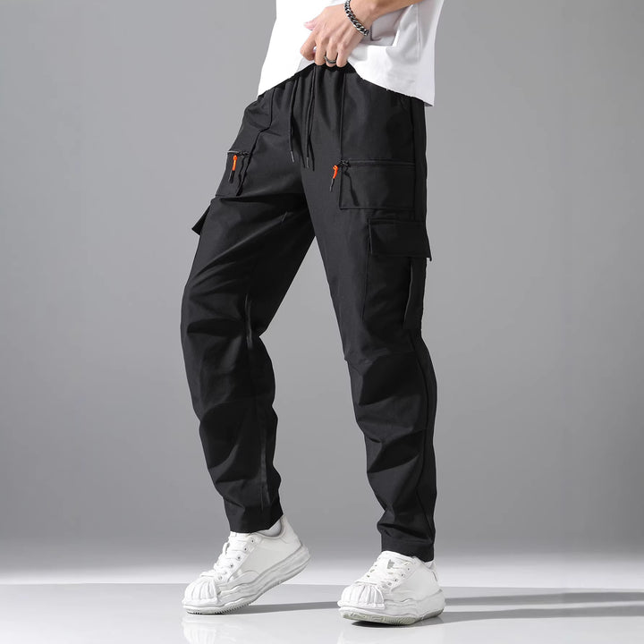 Herren Utility-Cargohose mit Reißverschlusstaschen, Tunnelzugbund & vorgeformten Kniepartien Echo Archiv