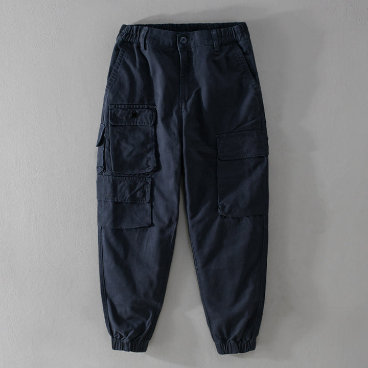 Herren Utility-Cargo-Jogger mit verstärkten Beintaschen und elastischem Knöchelbund Echoarchiv