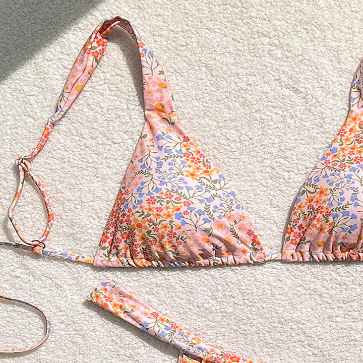Damen Triangel-Bikini-Set mit zarten floralen Akzenten Echo Archiv