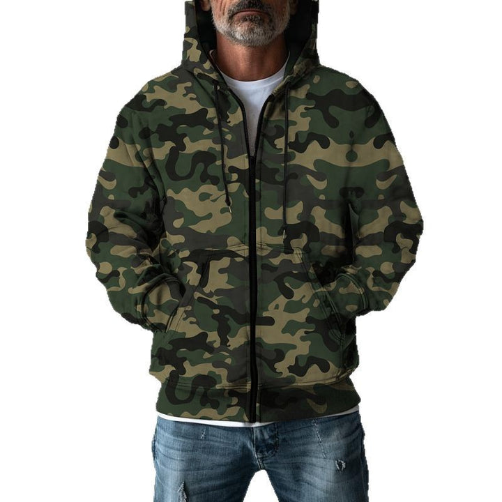 Herren Kapuzenjacke im modernen Camouflage-Design mit praktischen Taschen Echoarchiv