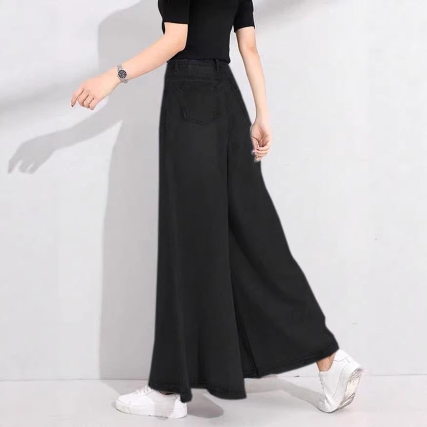 Damen Hochtaillierte Palazzo-Jeans mit extra weitem Bein und fließendem Denim Echo Archiv