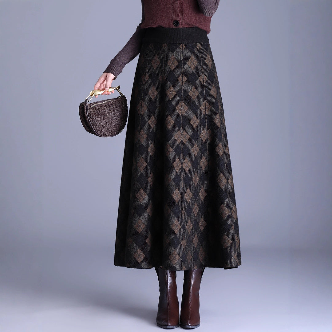 Damen Eleganter Maxirock mit geometrischem Muster Echo Archiv