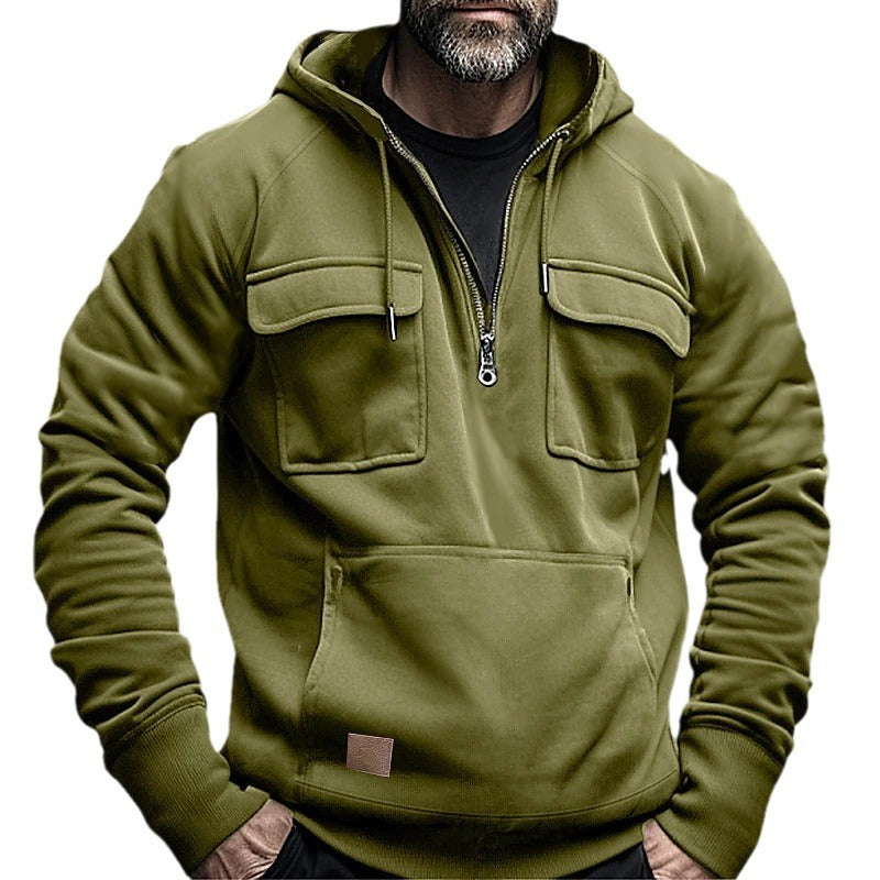 Herren modische Kapuzenpullover mit praktischen Brusttaschen Echoarchiv