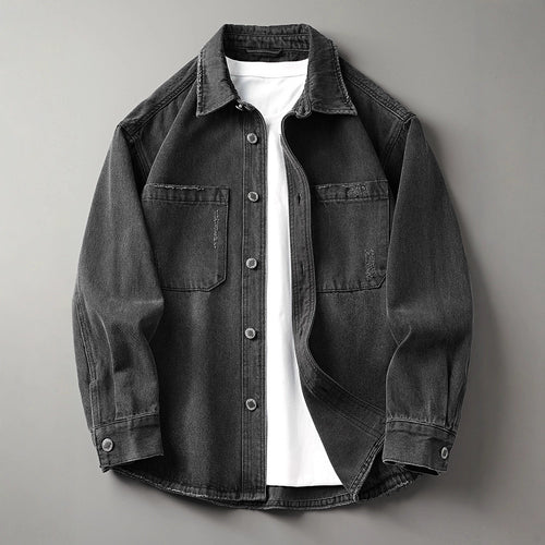 Herren Robustes Denim Hemd Bluse Echo Archive