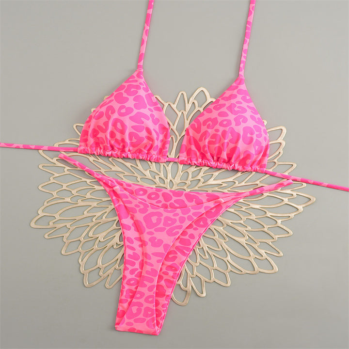Damen Triangelbikini mit buntem Muster und verstellbaren Trägern Echo Archiv