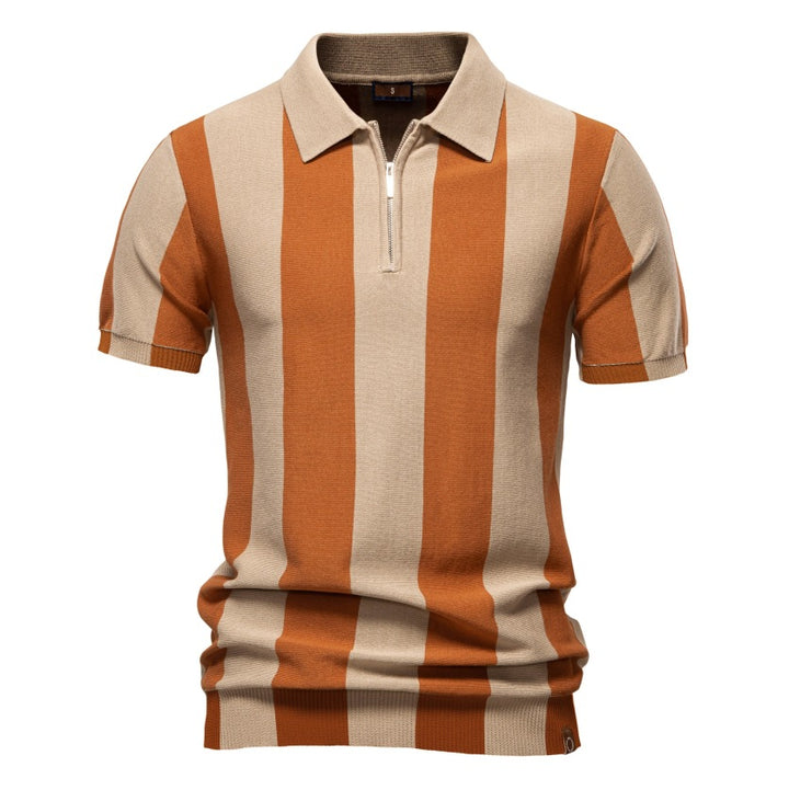 Herren Poloshirt mit modernem Streifenmuster Echoarchiv
