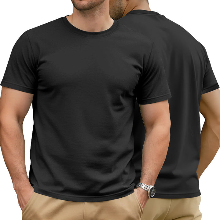 Herren nan Basic Kurzarm-T-Shirt aus hochwertigem Baumwollmix mit Rundhalsausschnitt, flachen Nähten und Regular Fit Echo Archiv
