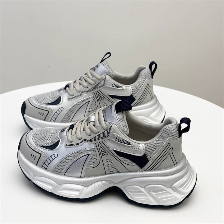Damen Sportliche Sneakers mit atmungsaktiver Mesh-Oberfläche und gepolsterter Sohle Echo Archiv