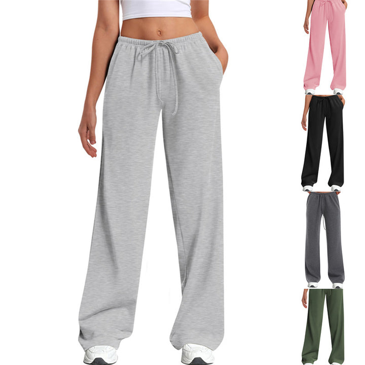 Damen nan hochgeschnittene weite Jogginghose mit elastischem Komfortbund und Kordelzug Echo Archiv
