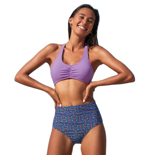 Damen Hochtailliertes Bikini-Set mit raffinierter Raffung Echo Archiv
