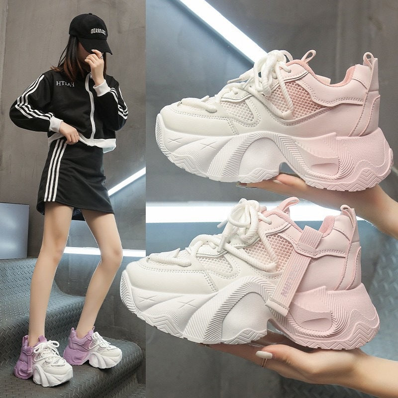Damen Sportliche Chunky Sneakers mit atmungsaktiver Mesh-Oberfläche und flexibler Sohle Echo Archiv