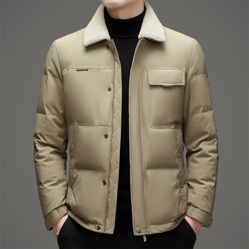 Herren gesteppte Winterjacke mit Baumwollkragen Echoarchiv