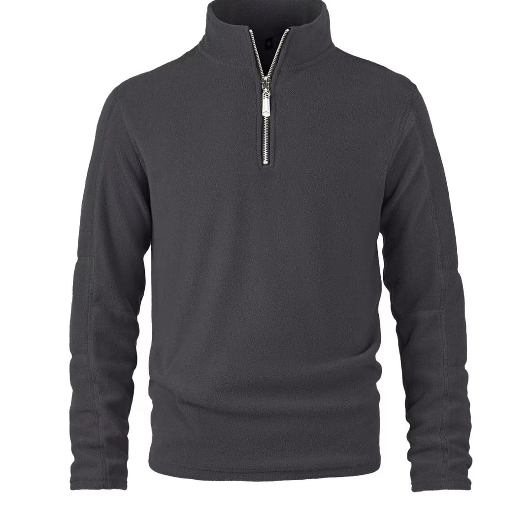 Herren warmhaltender Fleece-Pullover mit halbem Reißverschluss Echoarchiv