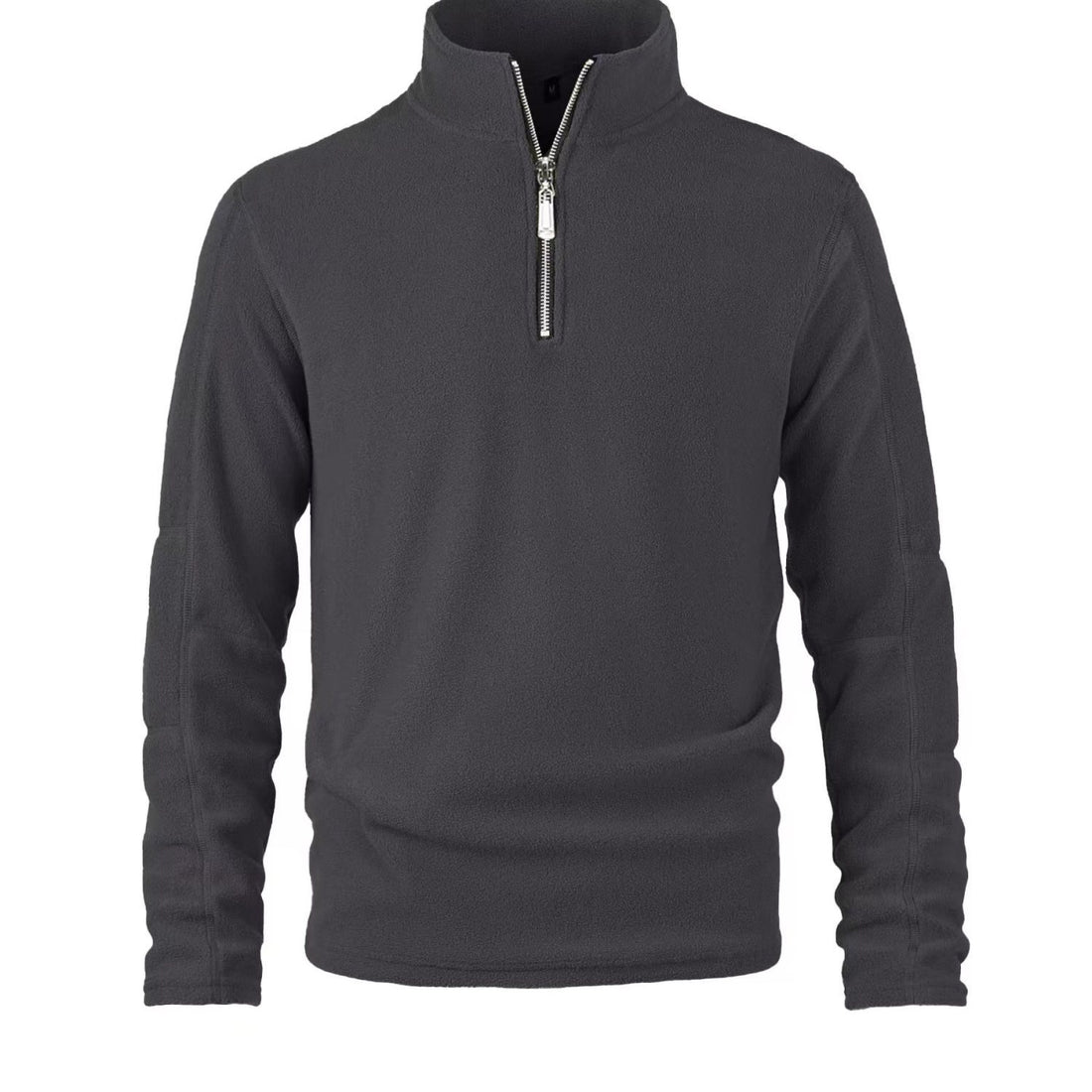 Herren warmhaltender Fleece-Pullover mit halbem Reißverschluss – Cavarno
