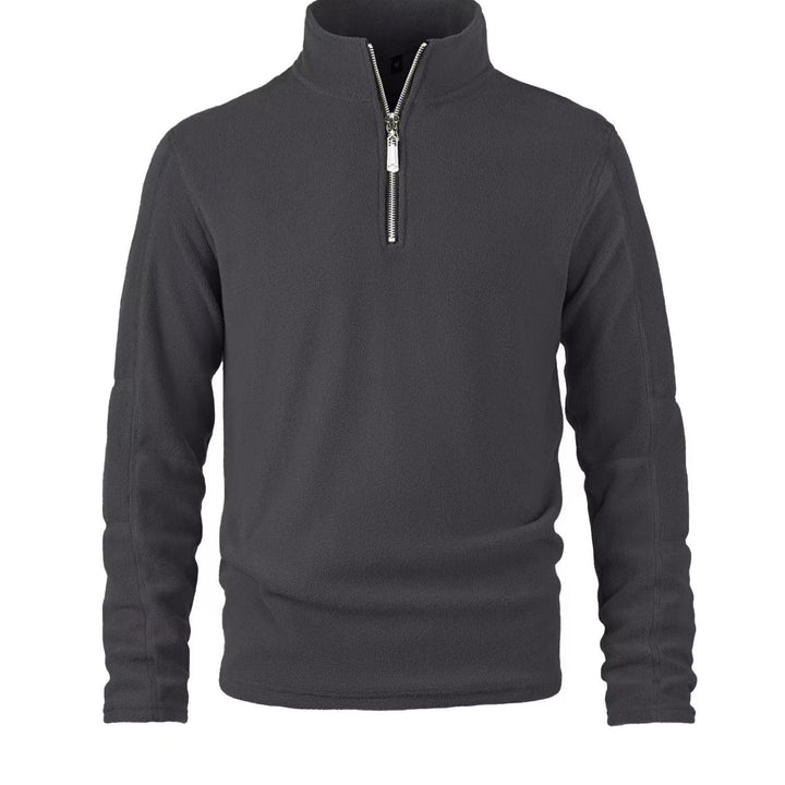 Herren warmhaltender Fleece-Pullover mit halbem Reißverschluss Echoarchiv