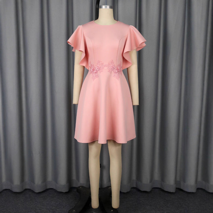 Damen Chic Volantkleid mit floralen Applikationen Echo Archiv