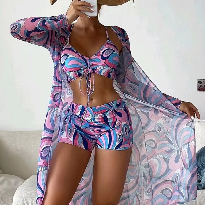 Damen Tankini-Set mit modischem Overshirt Echo Archiv