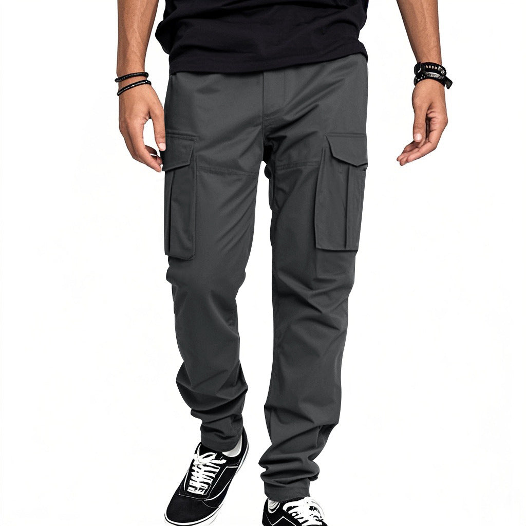 Herren funktionale Cargo-Hose mit mehreren Taschen und elastischem Bund Echoarchiv