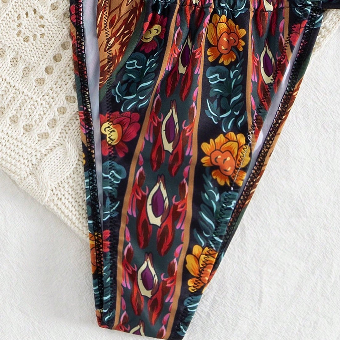 Damen Triangel-Bikini mit floralem Muster Echo Archiv
