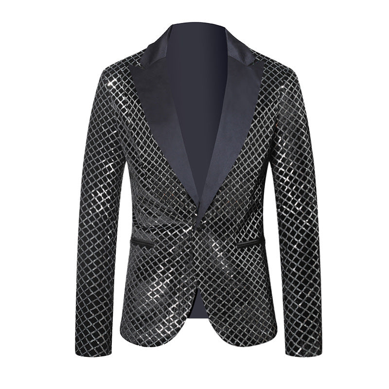 Herren eleganter Pailletten Blazer im modernen Design Echoarchiv