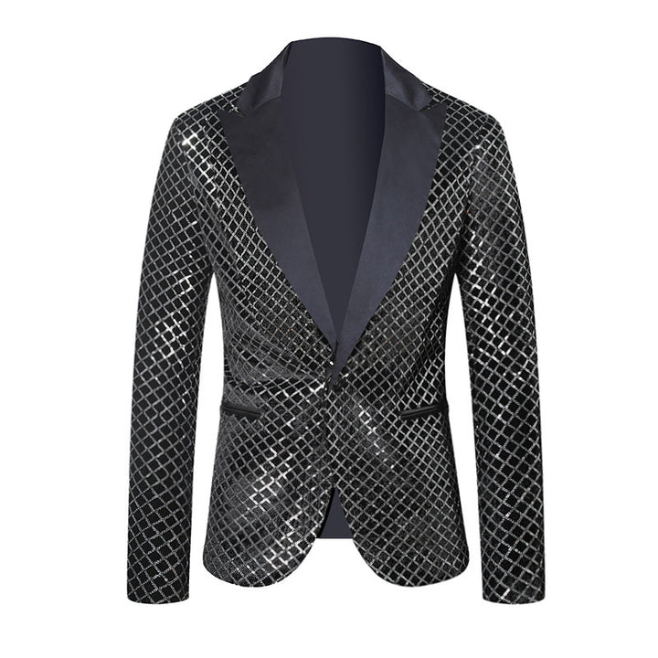 Herren eleganter Pailletten Blazer im modernen Design Echoarchiv