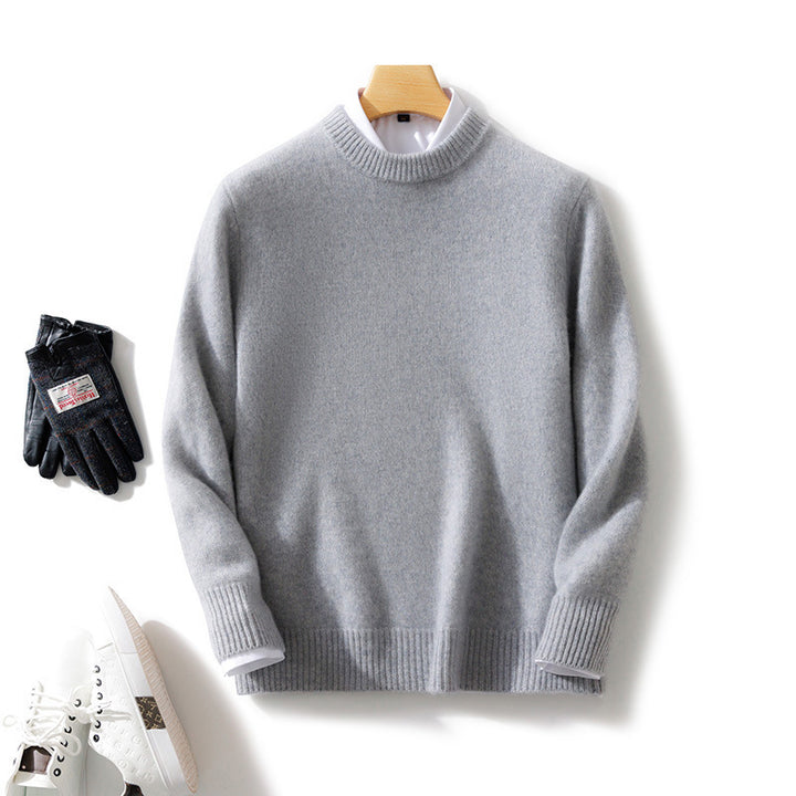 Herren Feiner Stehkragenpullover aus Kaschmir‑Blend mit gerippten Abschlüssen und schlanker Silhouette Echoarchiv