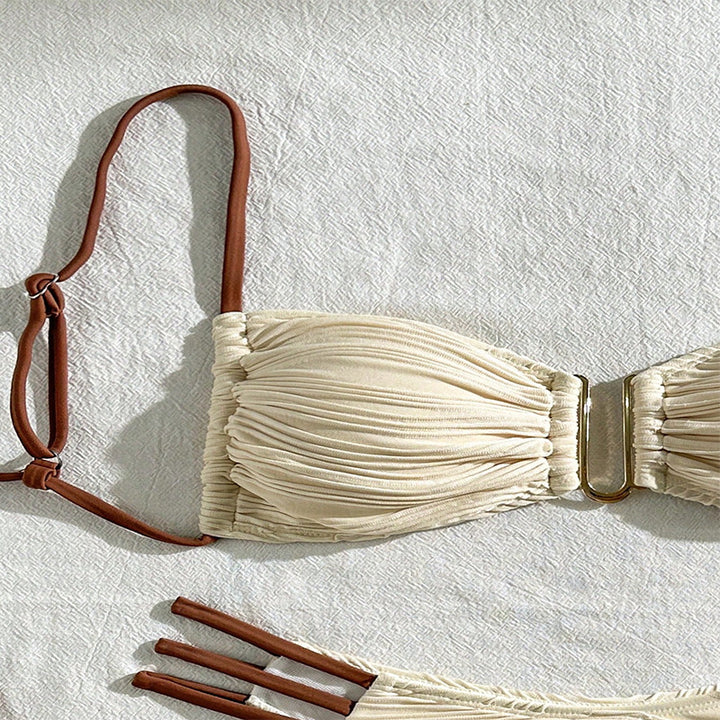 Damen Bandeau-Bikini mit raffiniertem Rüschendesign Echo Archiv