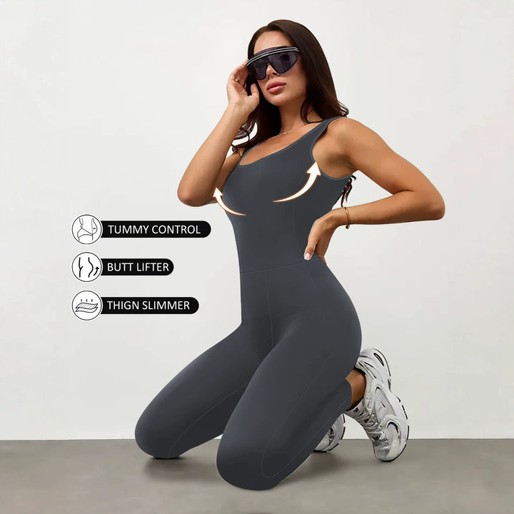 Damen Shaping-Yoga-Einteiler mit Push-Up-Bust, Taillenformung und Po-Lifting – Solévia